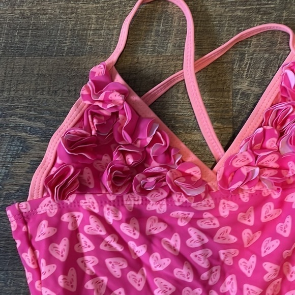 Pink Platinum Girl’s One Piece Swimsuit Size 4T - Picture 2 of 6